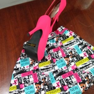 LOVE PINK QUPID PLATFORM HEELED SHOES